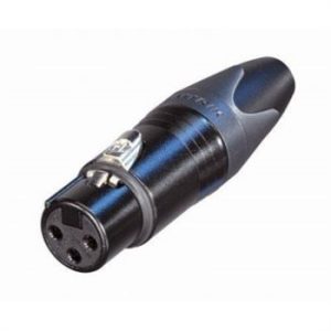 Neutrik XLR 3 Pin Female Black Body NC3FXX-BAG-D