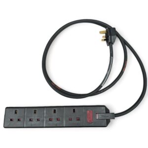 Marten 13a Plug to 4 Gang 1.5mm HO7RN-F Rubber Cable