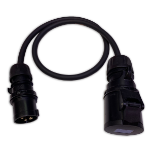 Marten® 230v Black 16a Plug to 32a Connector 4mm HO7RN-F