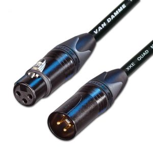 Van Damme Microphone Cables Black Neutrik Male XLR NC3MXX to Female XLR NC3FXX