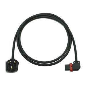 Marten® 13a Duraplug to Left Angle IEC Lock C13 Female 1mm HO7RN-F Rubber Cable