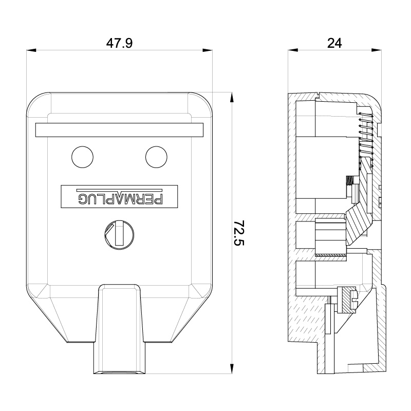 Permaplug 1 Gang 15a Round Pin Socket ELS15B - Image 5