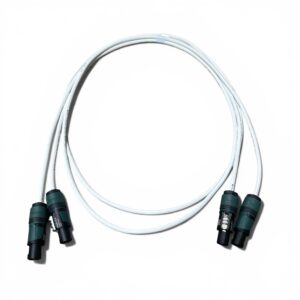 Neutrik SpeakON NL4FXX-W-S to Neutrik SpeakON NL4FXX-W-S 2m 2c1.5mm Speaker Cable White (Pair)